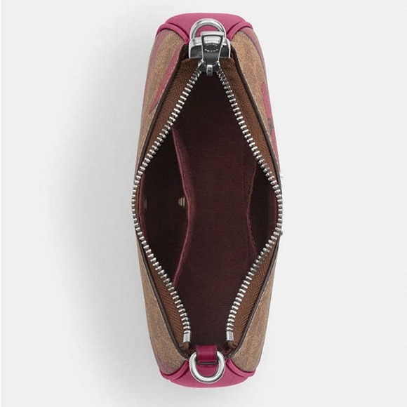 New COACH Teri Mini Crossbody Bag In Signature Canvas With Bow Print - Picture 5 of 11